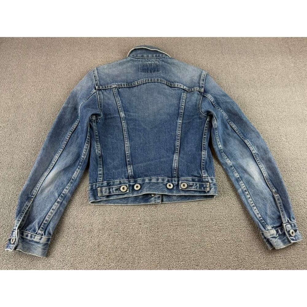 Y2K Replay Denim Jacket Women XS Blue‎ WV704 Trucker Button Front Cotton Pockets - Picture 2 of 10